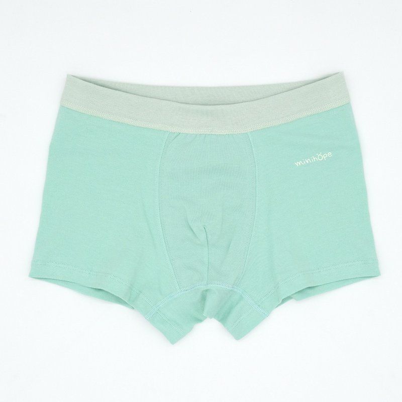 银纤维抗菌内裤-男四角(大童40-70kg)-湖水蓝 - 男士内衣裤 - 棉．麻 蓝色