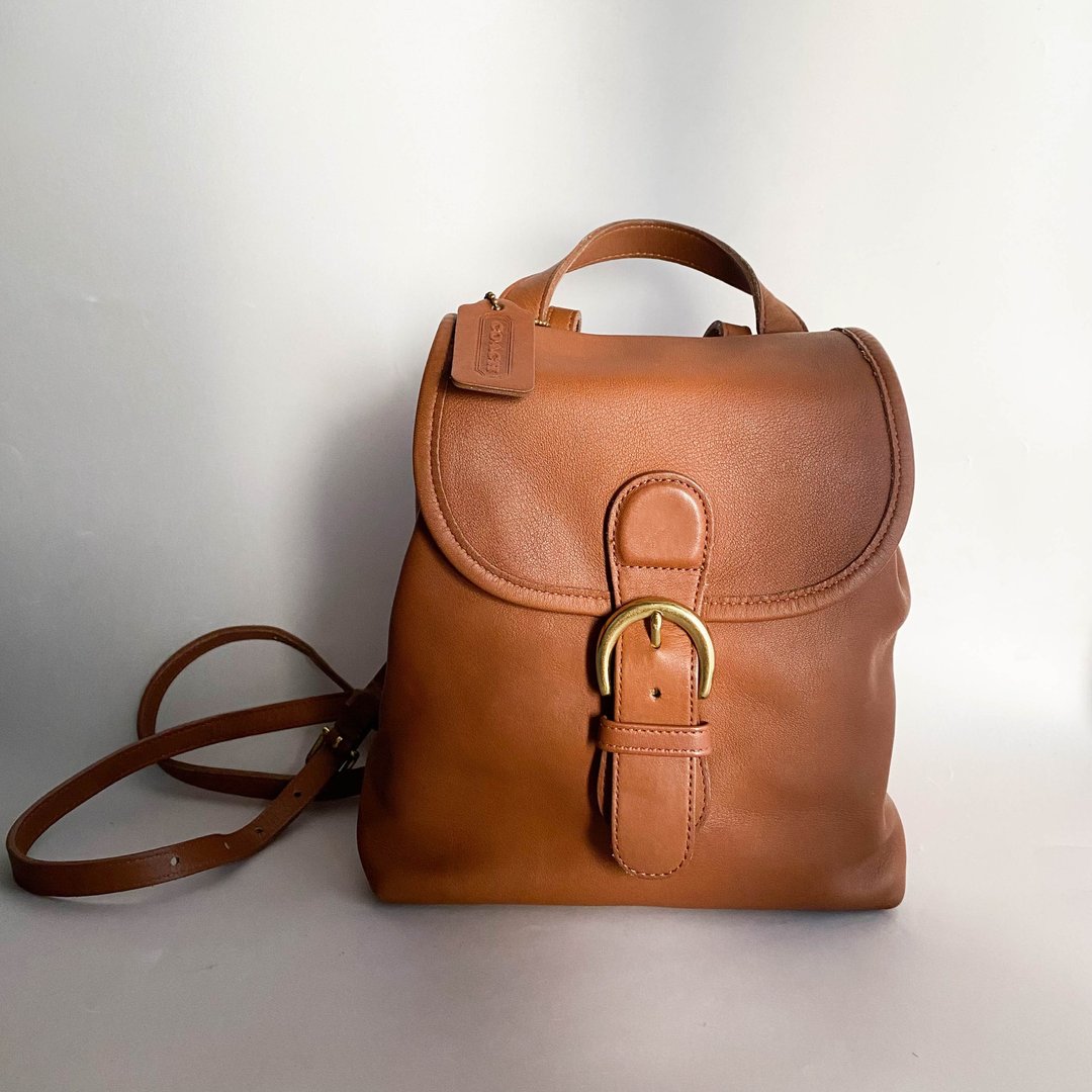 中古Coach│啡色背包│背囊│真皮│美国制│古着│Backpack - 后背包/双肩包 - 真皮 咖啡色