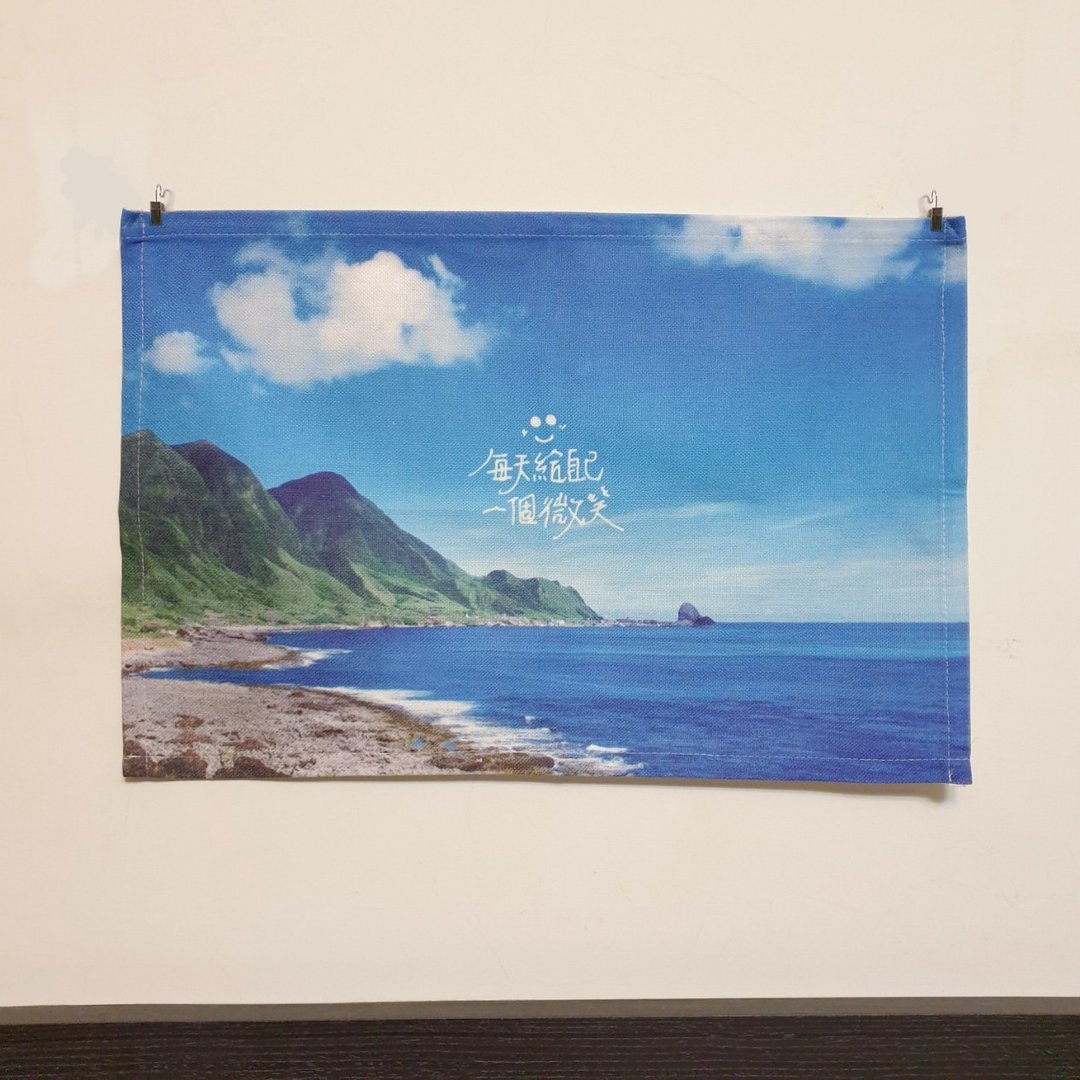 定制化 棉麻 挂布 兰屿 - 海报/装饰画/版画 - 棉 蓝色