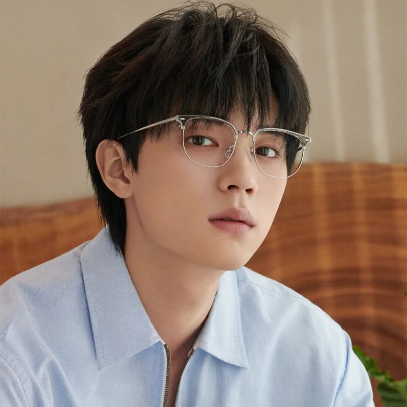 浪特梦 LA-7205 不锈钢眉型框眼镜 - 周翊然代言 - 眼镜/眼镜框 - 不锈钢 银色