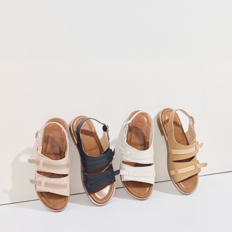 (线上独家)全脚型适穿 ! 围度可调MIT真皮手工凉鞋 - 男女凉鞋 - 真皮 多色