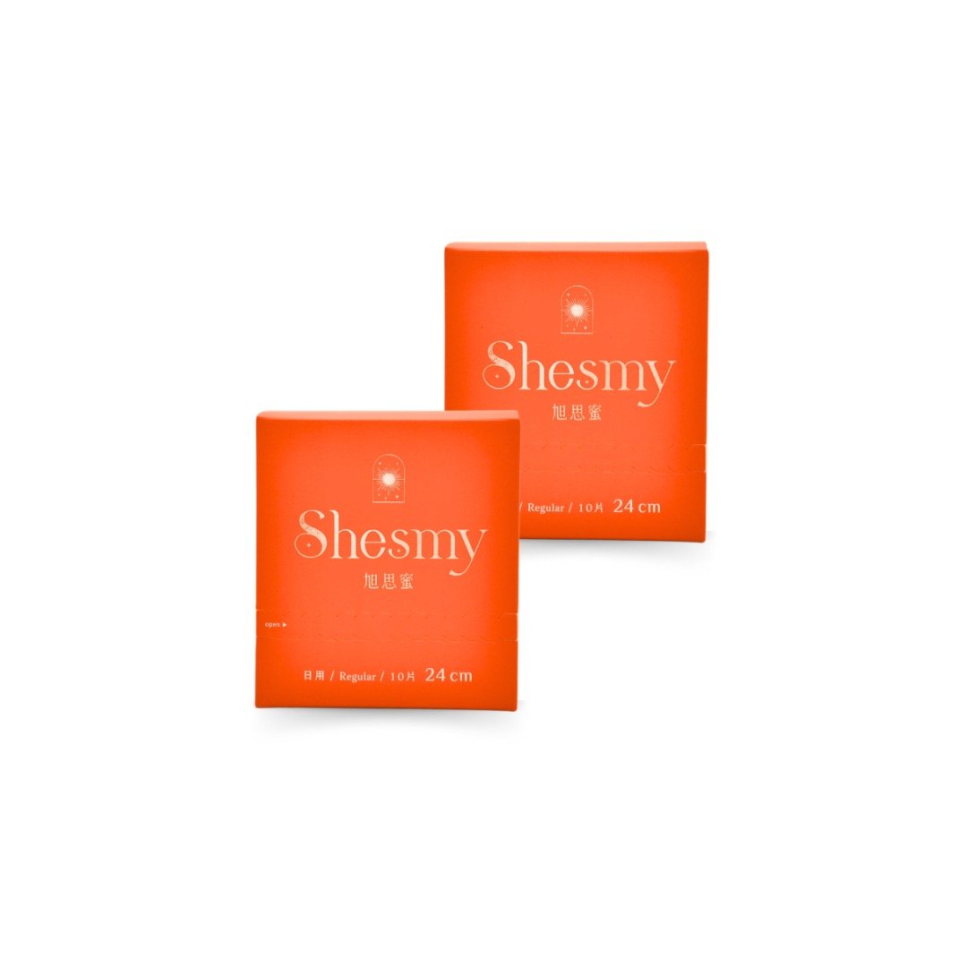 【台湾首创】Shesmy旭思蜜可分解卫生棉-香氛款-日用24cm - 生理用品 - 环保材料 橘色