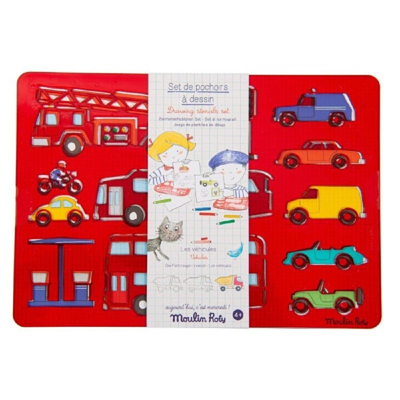 Moulin roty 图案绘画板-交通工具 - 玩具/玩偶 - 塑料 