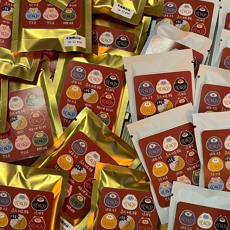 盲抽系列-抽一波幸运-幸运达摩-Pom - 钥匙链/钥匙包 - 压克力 金色