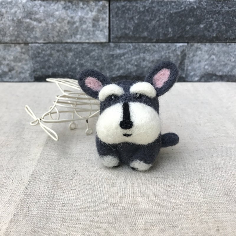 内八小屁__羊毛毡胸针 - 胸针 - 羊毛 灰色