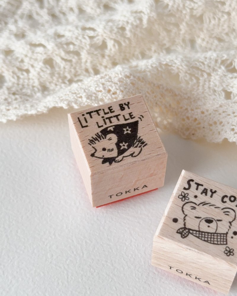 刺猬 2×2 厘米 橡胶印章 | 为手帐与日记中的小小步伐加油打气 - 印章/印台 - 木头 