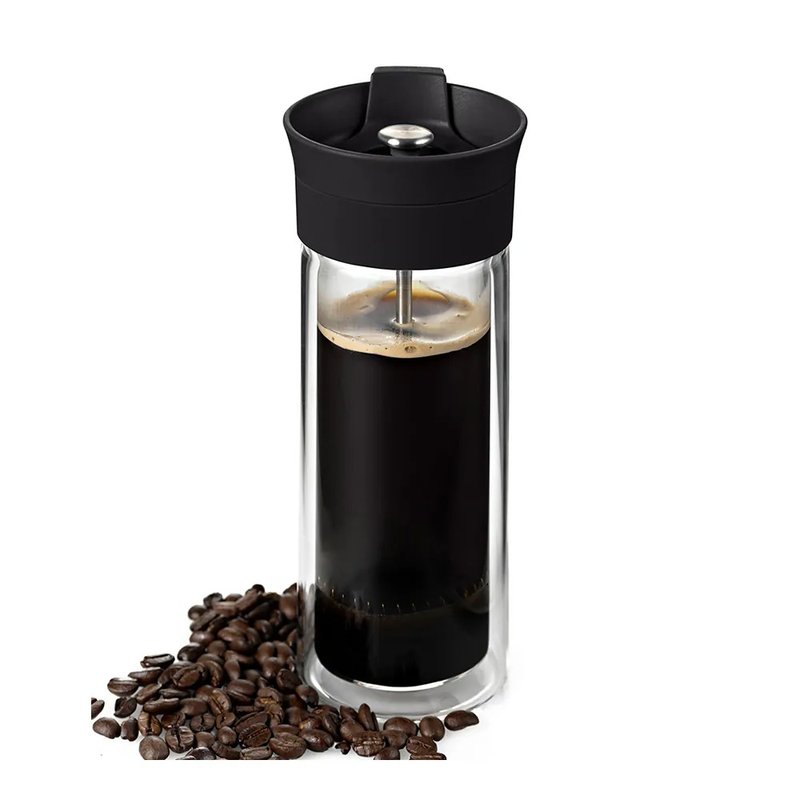 德国AdHoc | 法式双层玻璃咖啡滤压杯 - 咖啡壶/周边 - 不锈钢 