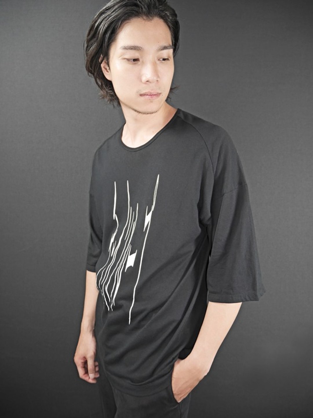 Chainloop Oversized Tee 松身剪裁 摇滚 台湾设计师 品牌 - 男装上衣/T 恤 - 棉 