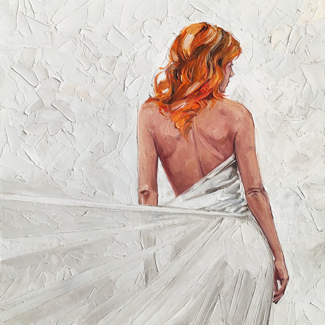 彩绘女人 / 绘画 / 油画 / 原画 / 手工油画 / 画 / 性艺术 / 女 - 海报/装饰画/版画 - 其他材质 白色