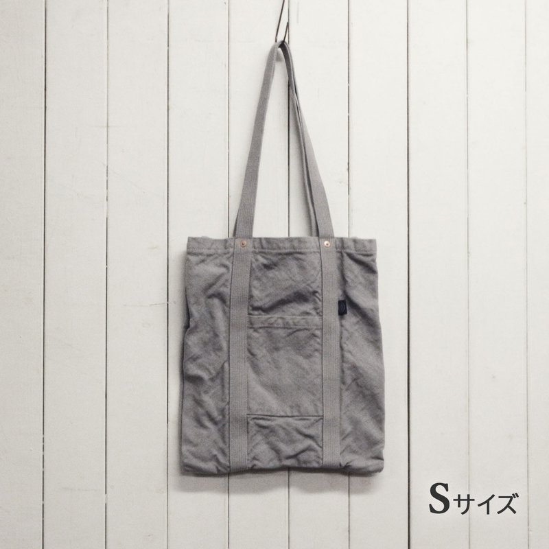 M/S Tote S [2025春夏限量版彩色石] (VC-46S) - 手提包/手提袋 - 棉．麻 灰色