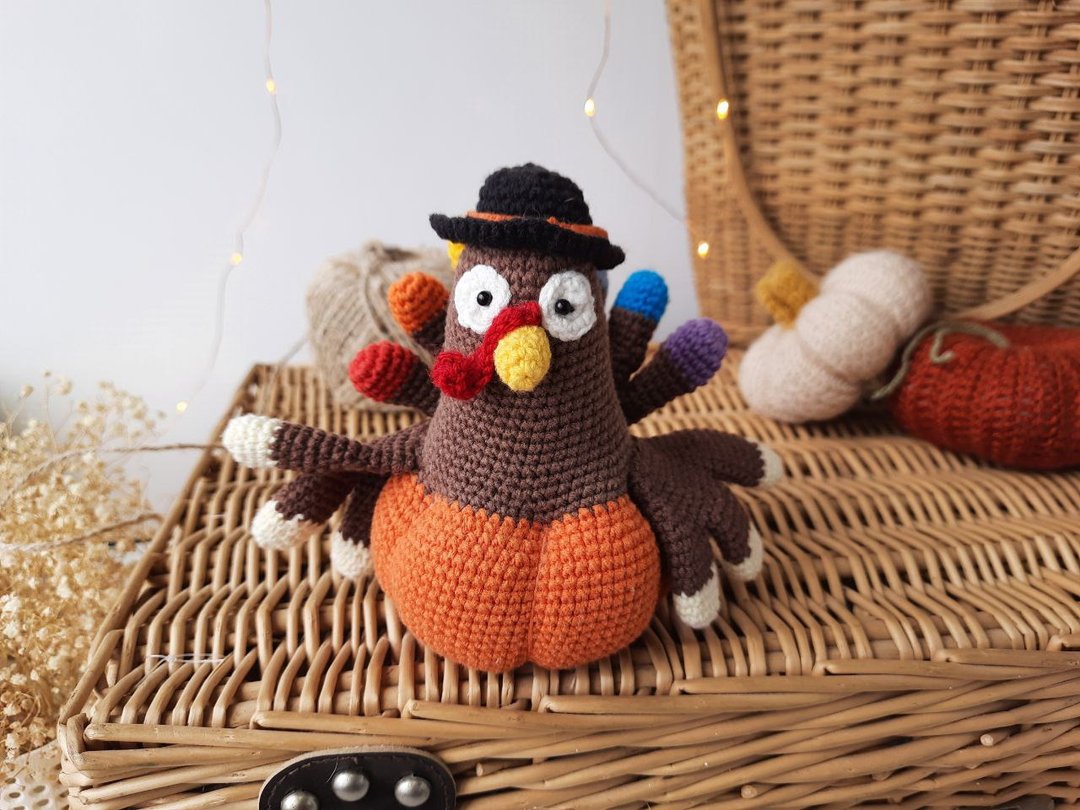 Amigurumi Turkey crochet pattern.Amigurumi bird crochet pattern.DIY Thanksgiving - 线上课程/教学影片 - 其他材质 