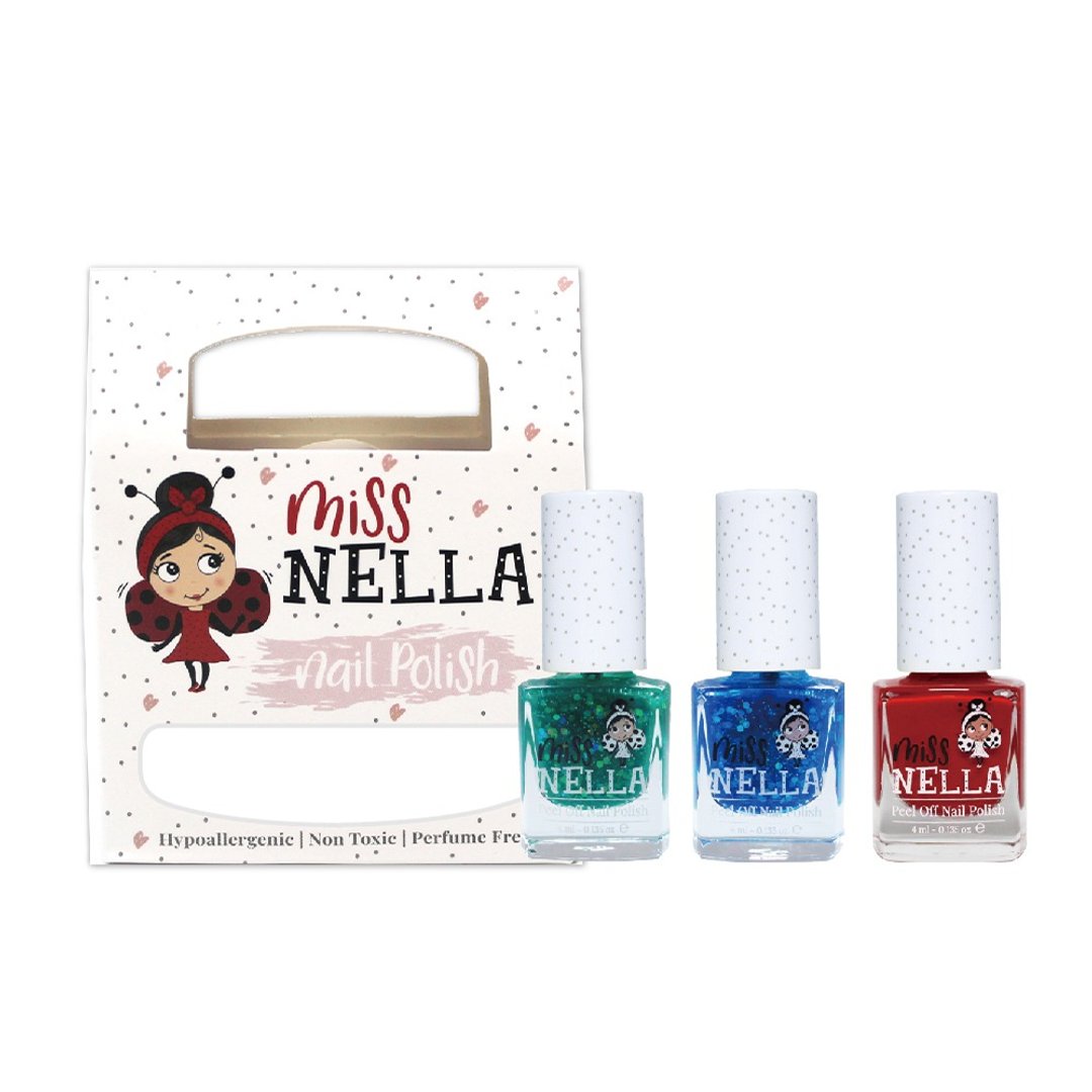 英国【Miss NELLA 】儿童水性可撕式安全指甲油-小美人鱼3入组 - 指甲油/指甲贴 - 其他材质 