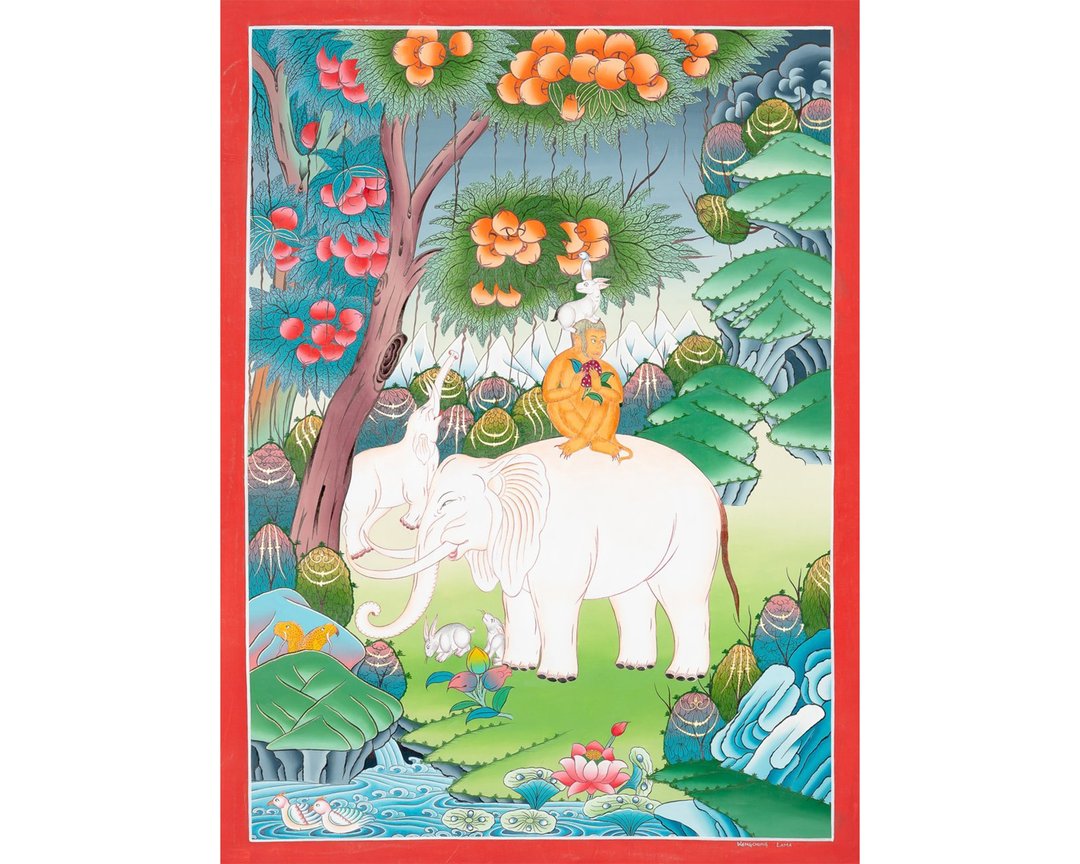 手工制作四和谐朋友唐卡——慈悲精神的真实呈现 - 墙贴/壁贴 - 其他材质 多色