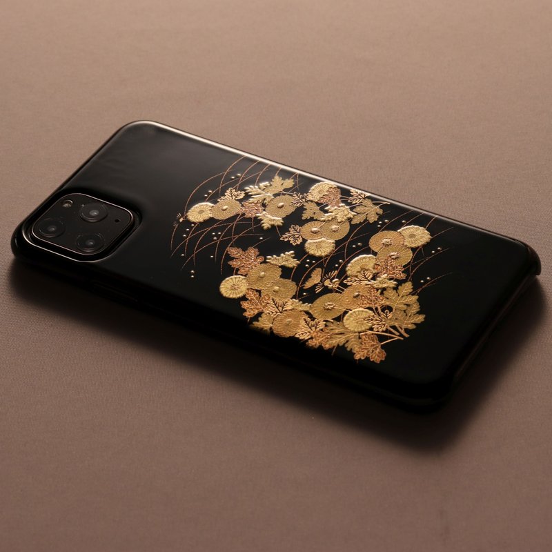 漆绘 iPhone 保护壳 iPhone 14 系列 高莳绘 小菊花 山中漆器 - 手机壳/手机套 - 其他材质 