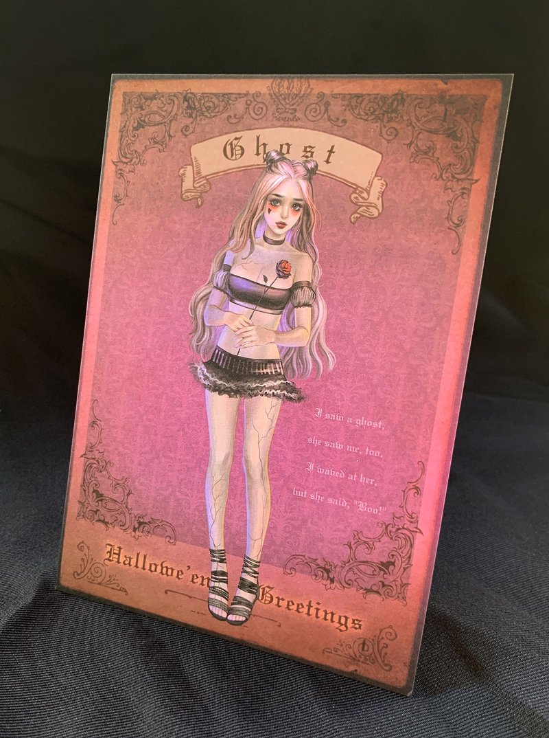 【限量明信片】万圣节-幽灵 - 卡片/明信片 - 纸 紫色