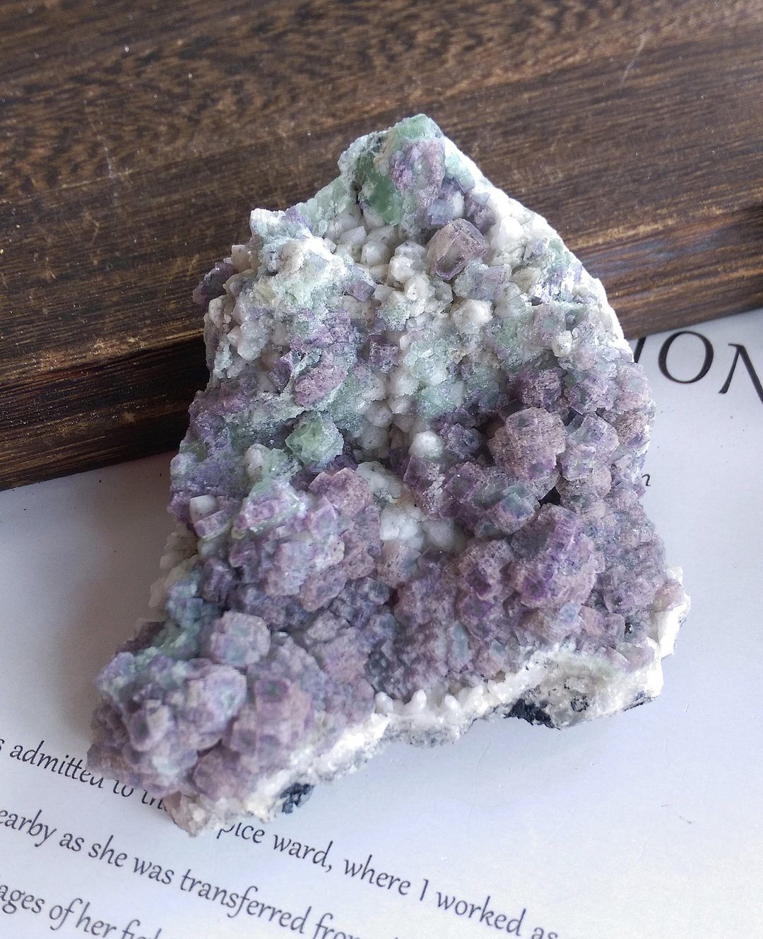 Fluorite 内蒙产地  阶梯状 紫绿色双色萤石 天然矿石 原矿 - 摆饰 - 其他材质 