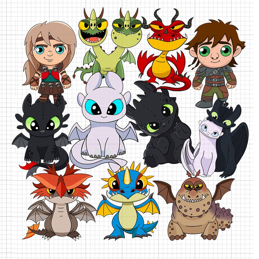 Layered SVG Clipart How to train your dragon, Toothless svg, Light Fury - 其他数码设计 - 其他材质 