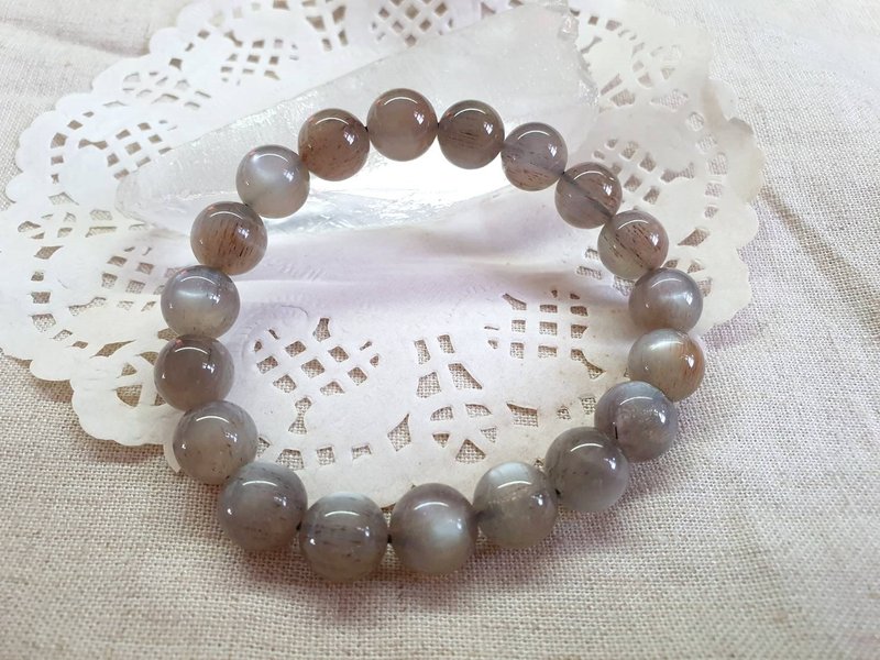 C19。黑太阳骨干手珠 - 手链/手环 - 半宝石 银色