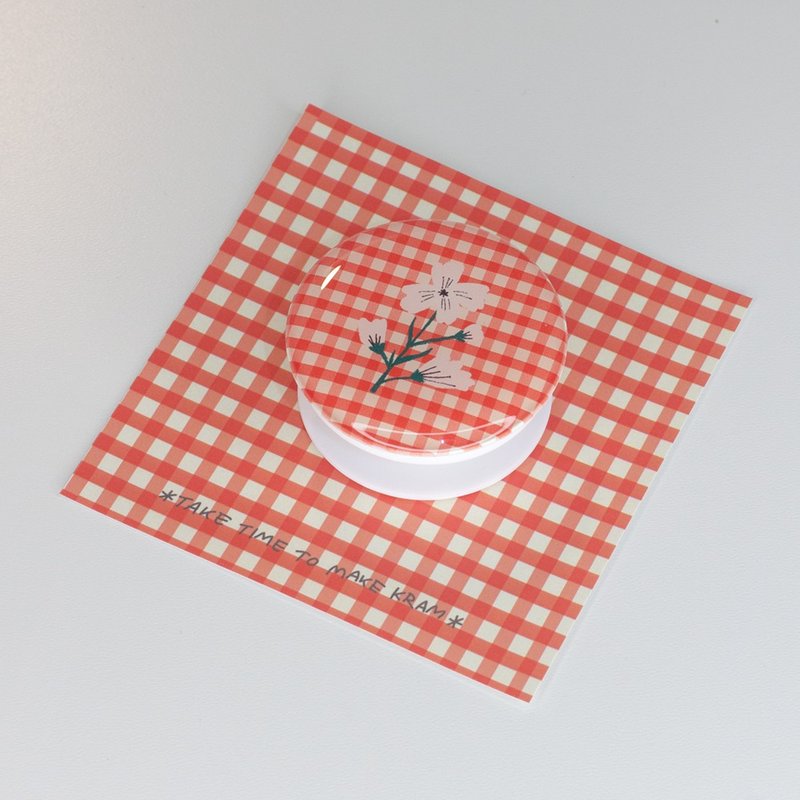 Griptok 'Flower' - 手机座/防尘塞 - 树脂 红色