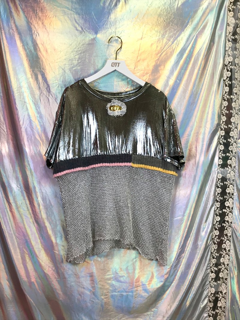 只此1件*派对时尚简约T恤上衣 - 男装上衣/T 恤 - 其他材质 银色