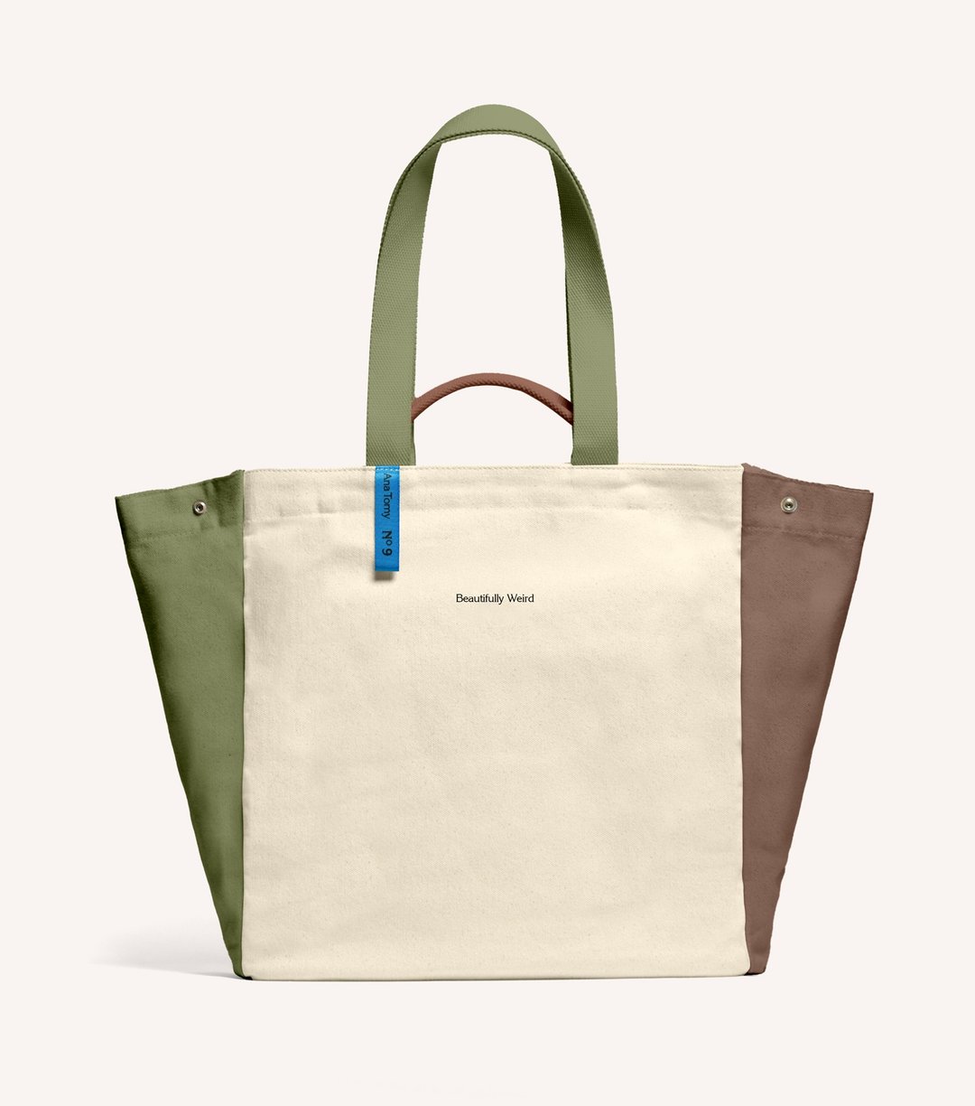【定制化礼物】16盎司巧克力抹茶Library Tote 重磅帆布托特书袋 - 手提包/手提袋 - 棉．麻 