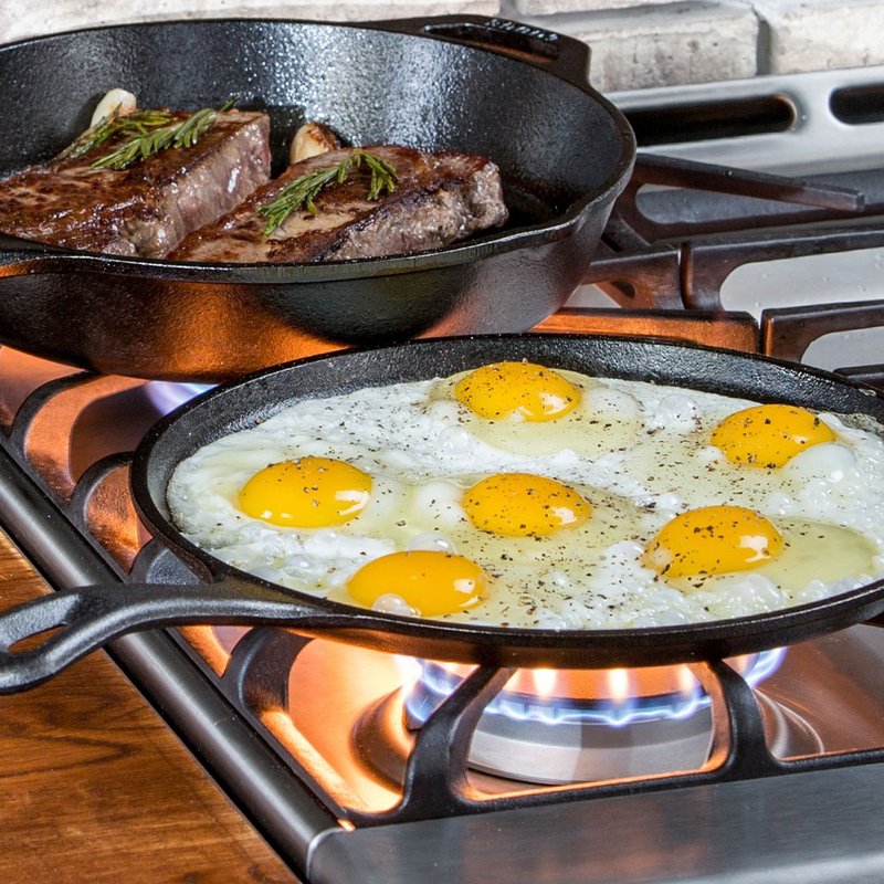 美国LODGE 美国制圆形铸铁平底浅型煎饼锅-27cm L9OG3 - 锅具/烤盘 - 其他金属 黑色