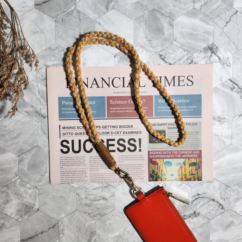 手工编织 四股圆编 证件挂绳 圣诞礼物 - 证件套/卡套 - 棉．麻 