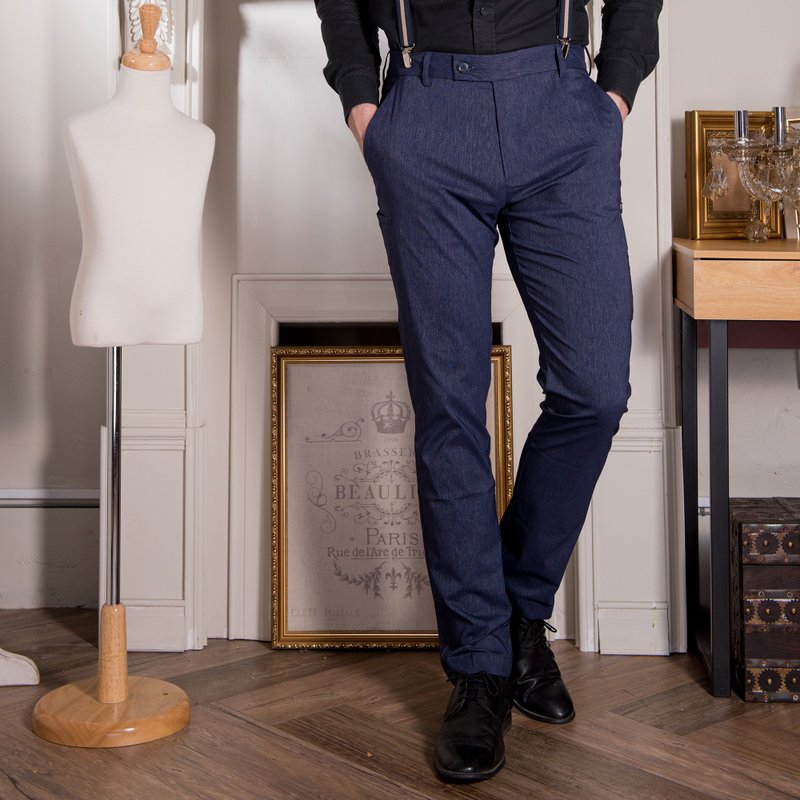 【快速出货】MHC003 曼顿2.0 骨瓷蓝 八口袋商旅绅士裤 - 男士长裤 - 其他材质 蓝色