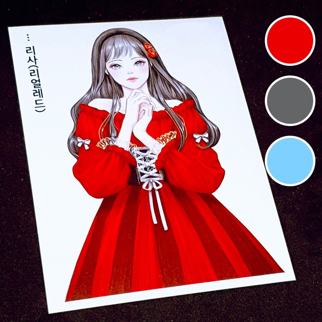 Lisa (3色) 12 (honne market) 人物贴纸 女孩贴纸 黑 racoon - 贴纸 - 纸 