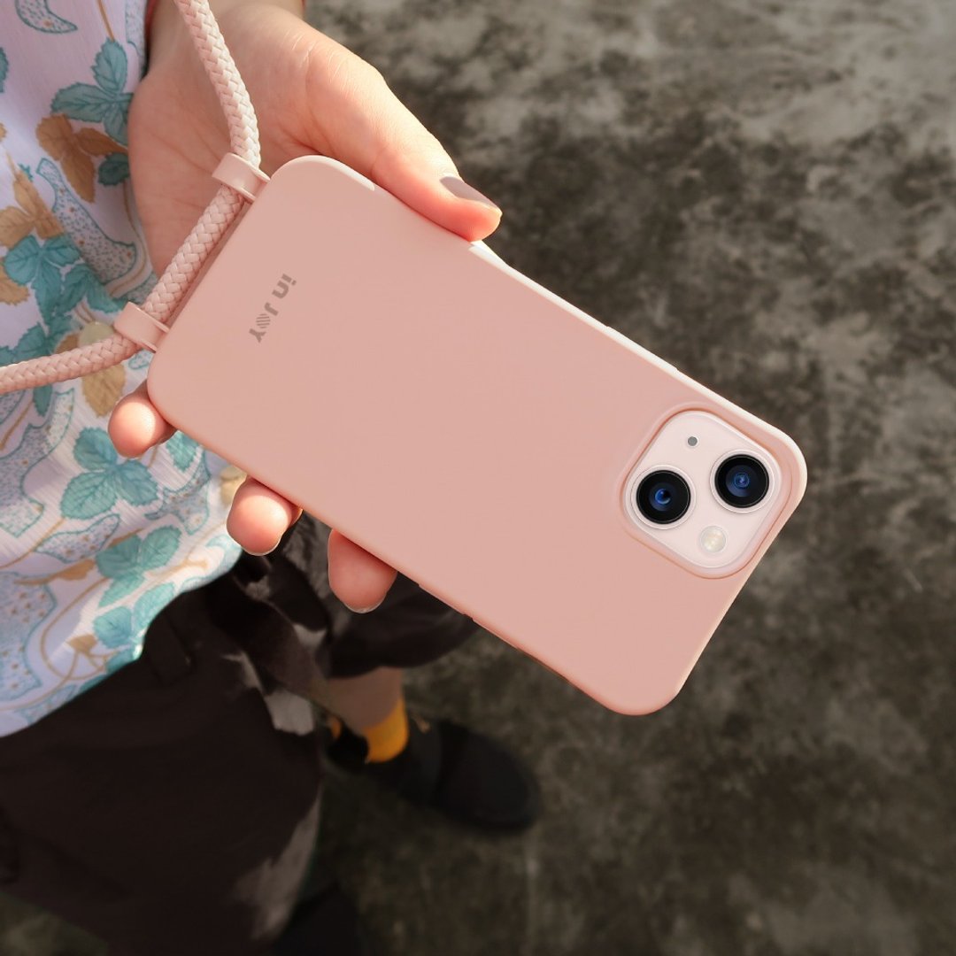iPhone 17/16/15/14/SE3 可拆式Urban Basic 樱花粉 背绳防摔壳 - 手机壳/手机套 - 塑料 粉红色