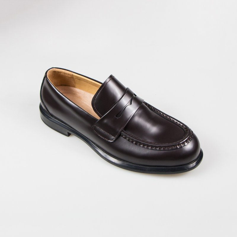 便士乐福男鞋/深咖色/363D楦 - 男款牛津鞋/乐福鞋 - 真皮 咖啡色