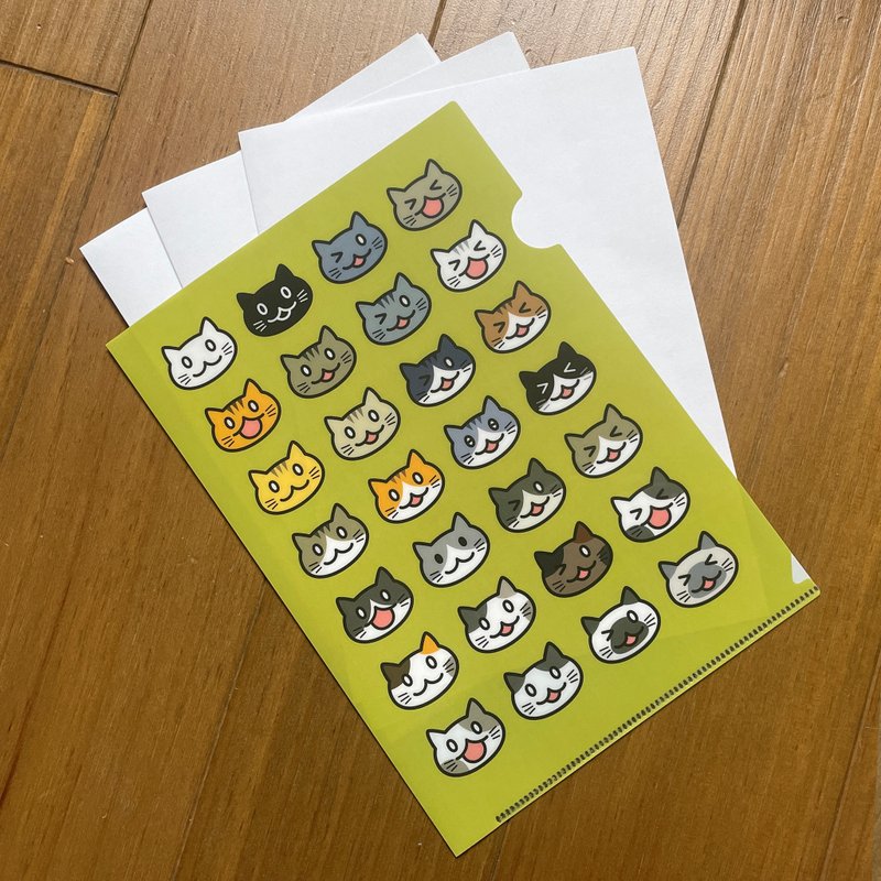资料夹・猫咪满载 【芥末黄】 - 文件夹/资料夹 - 其他材质 