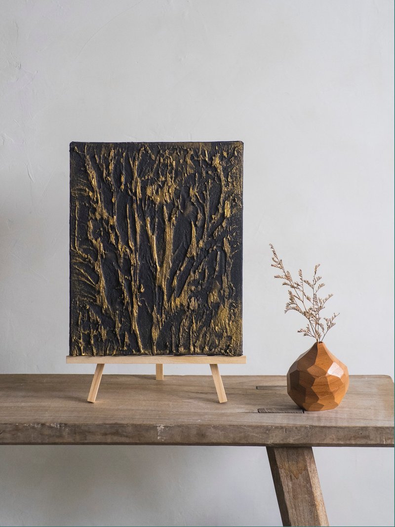 极简石膏画【黑树根】小 / 库存 / 纯手工 - 海报/装饰画/版画 - 水泥 黑色