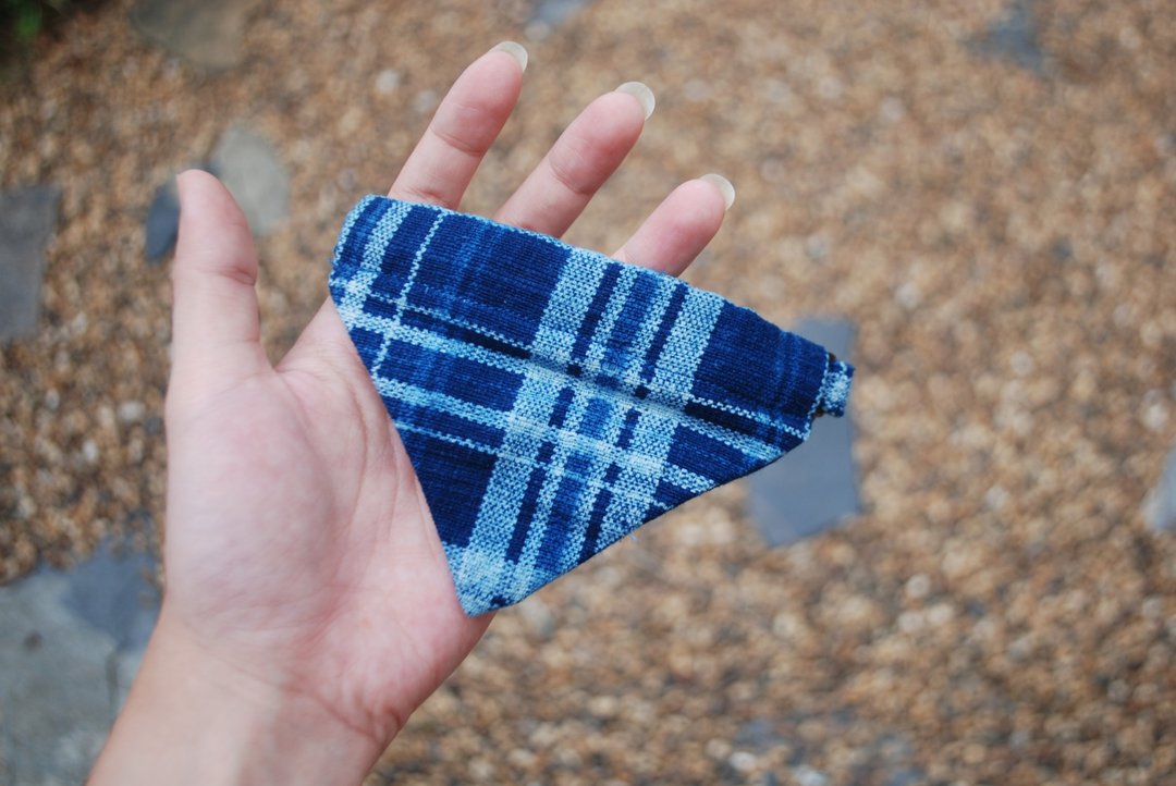 A-NI collar for cats and dogs triangular flag version - 项圈/牵绳 - 棉 蓝色