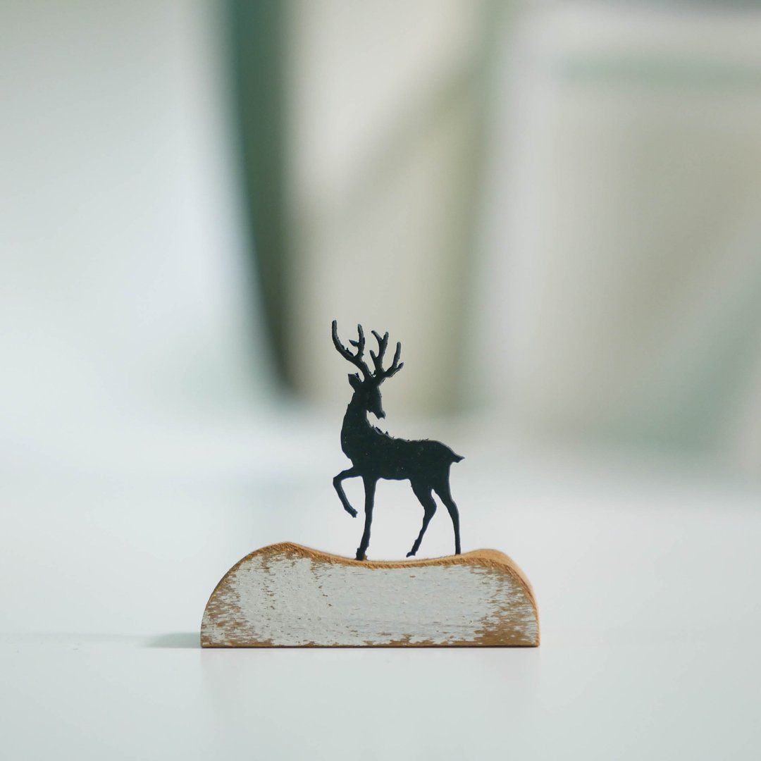 Little animal figures decorative items Set of 1 piece - 摆饰 - 木头 咖啡色