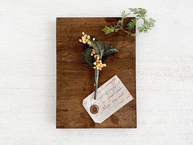 Brooch: Mimosa - 胸花/手腕花 - 棉．麻 黄色