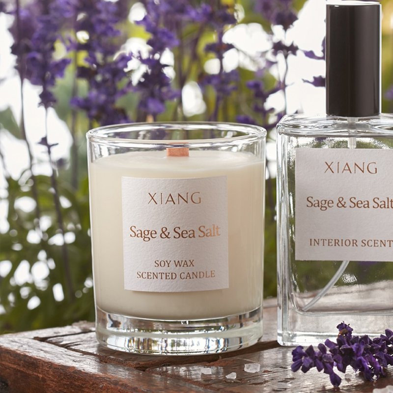 XIANG镶香。鼠尾草与海盐 香氛大豆蜡烛 190g - 蜡烛/烛台 - 蜡 