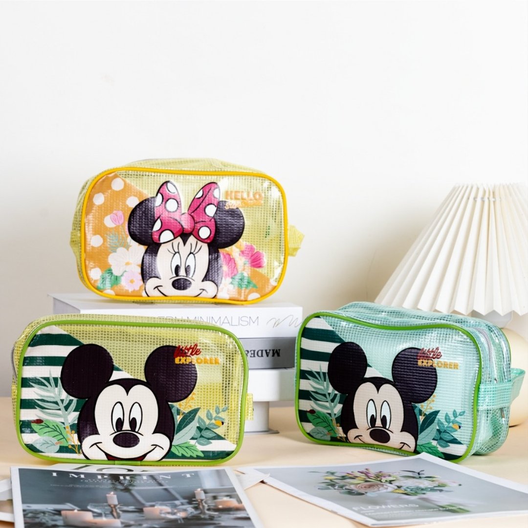 迪士尼 Disney 米奇米妮洗漱包 化妆包 旅行万用包 数据线收纳包 - 化妆包/杂物包 - 聚酯纤维 