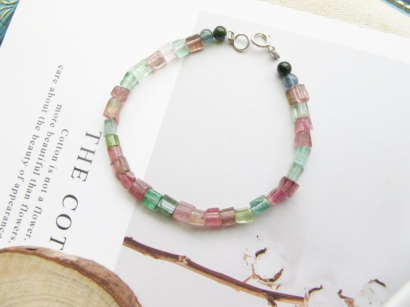 多色碧玺【倒数】【原件寄出】招财人缘好运气万用款 礼物 - 手链/手环 - 宝石 多色