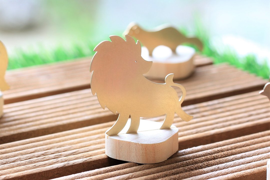 Brass Brooch - Lion - 胸针 - 铜/黄铜 金色