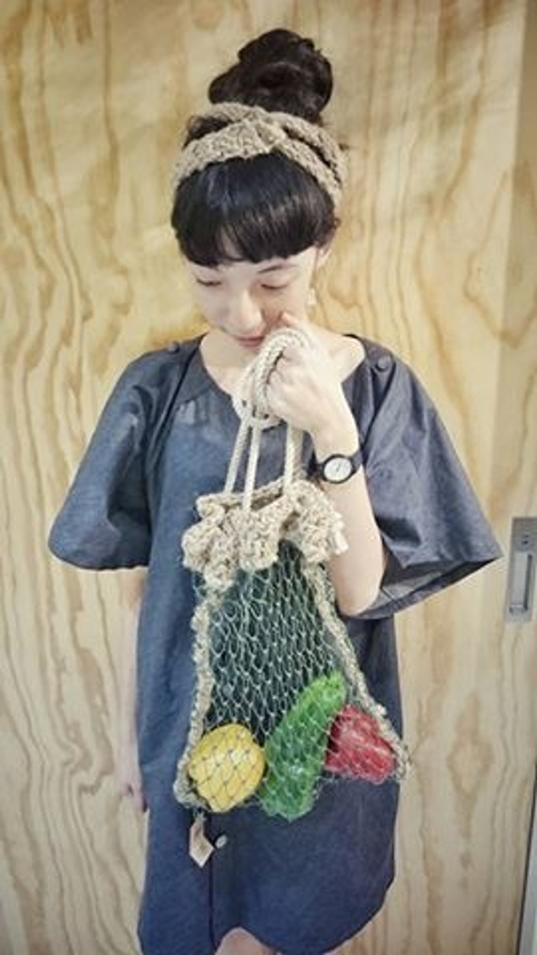 手工麻绳编织渔网袋 - 其他 - 棉 