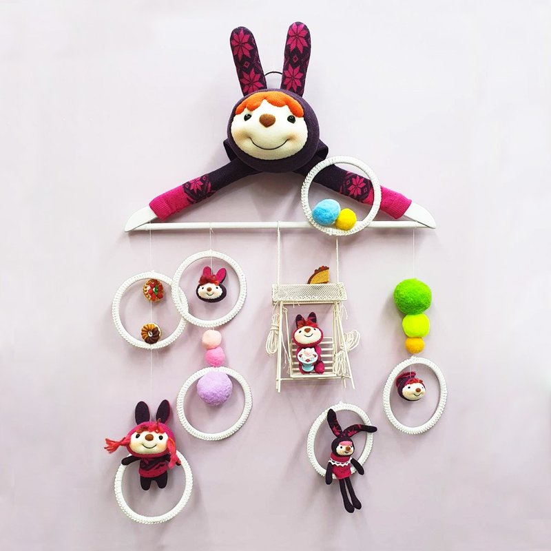 【幸运紫娃】软雕塑艺术家张紫珊作品－甜蜜食光 袜子创作 挂饰 - 摆饰 - 尼龙 紫色