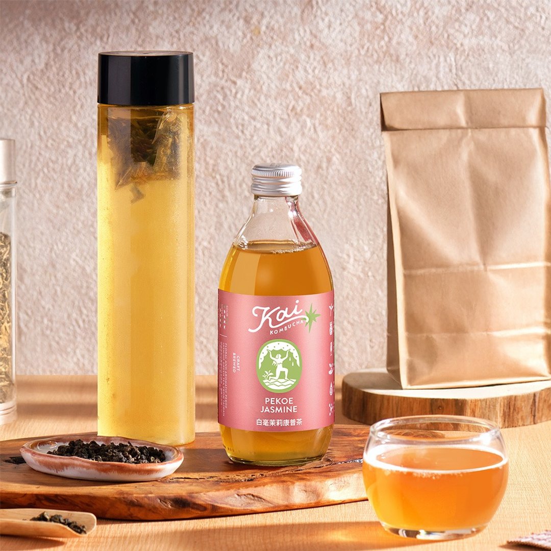 【Kai】白毫茉莉康普茶 330ml*6瓶 - 茶 - 新鲜食材 多色