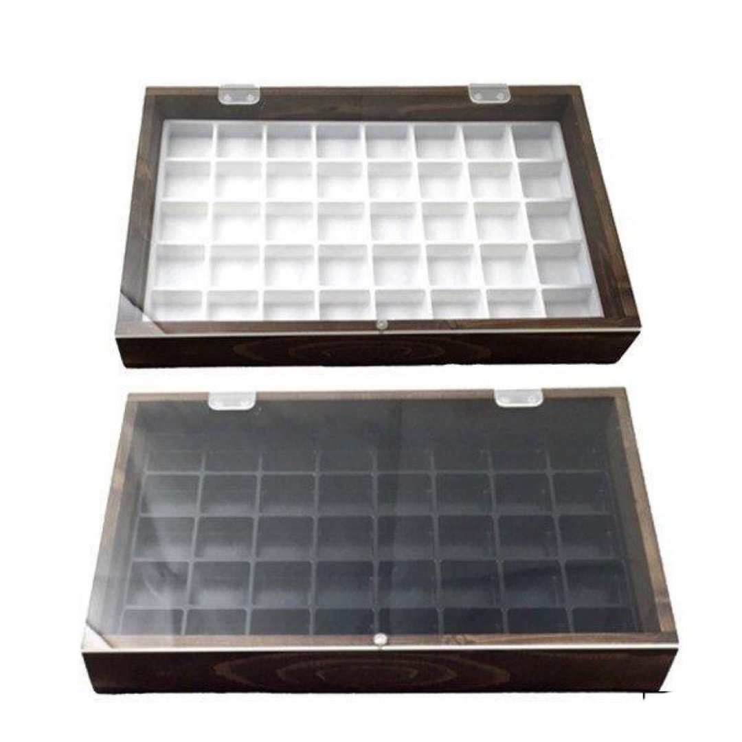 Wood loose case 30mm Acrylic 2color - 收纳用品 - 塑料 白色