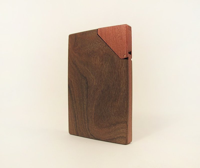 木合金设计/手工原木名片夹/木制名片盒/巴拉圭紫檀 - 名片夹/名片盒 - 木头 咖啡色