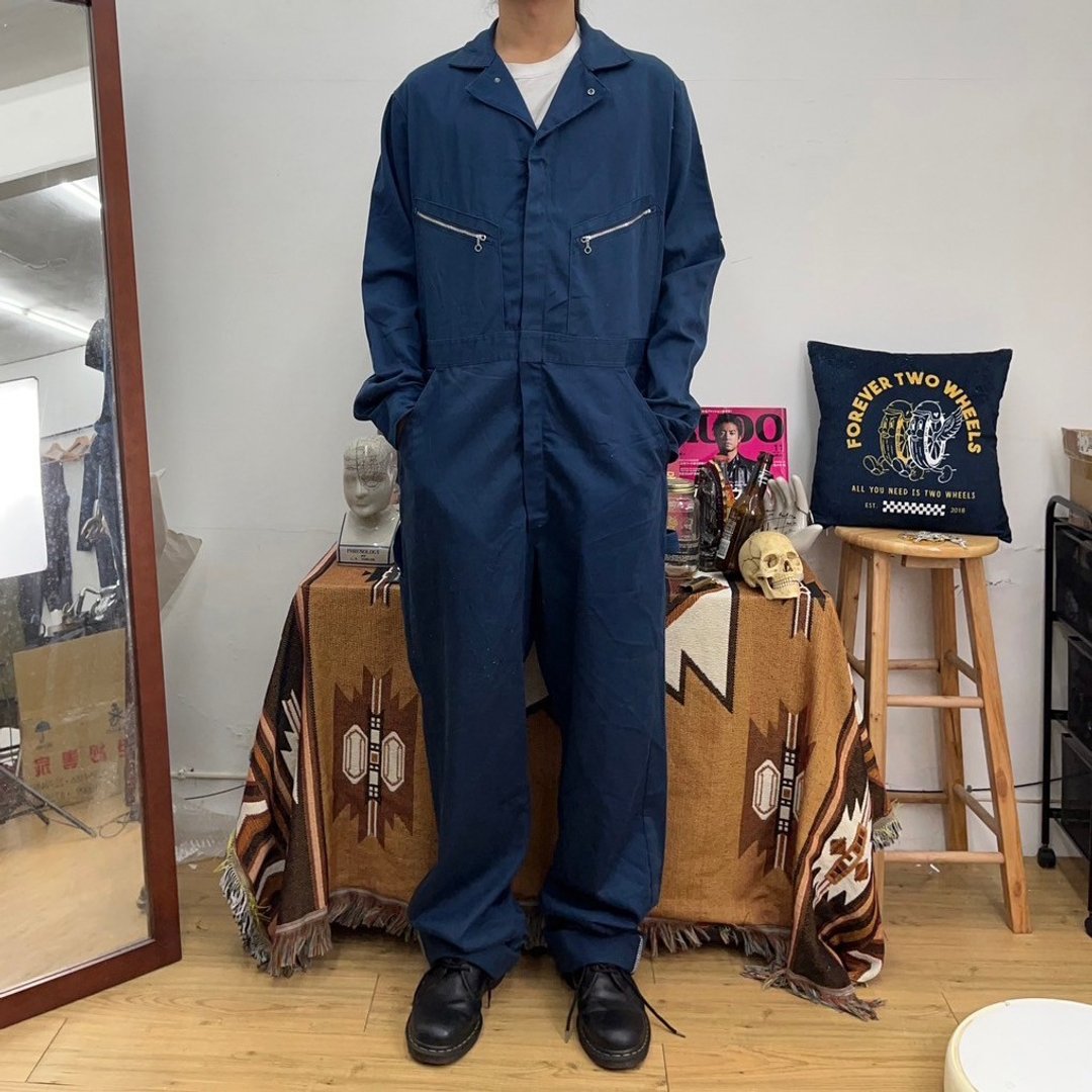 DICKIES 蓝色42 长袖 连身工作服 COVERALLS 古着 二手 - 男士长裤 - 棉 蓝色