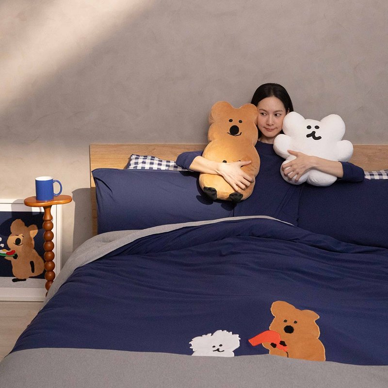 DINOTAENG  吹眠曲 被套组-星海蓝 - 寝具 - 棉．麻 蓝色