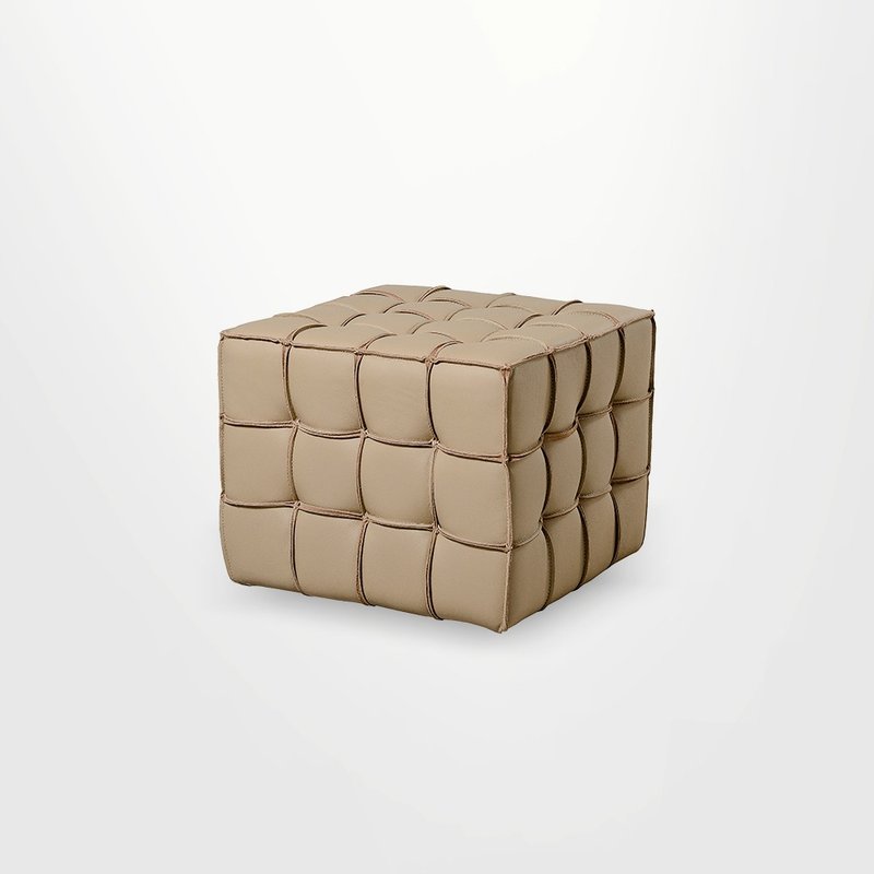 【D3原木家居】Cube 方块牛皮椅凳 -46cm - 椅子/沙发 - 真皮 