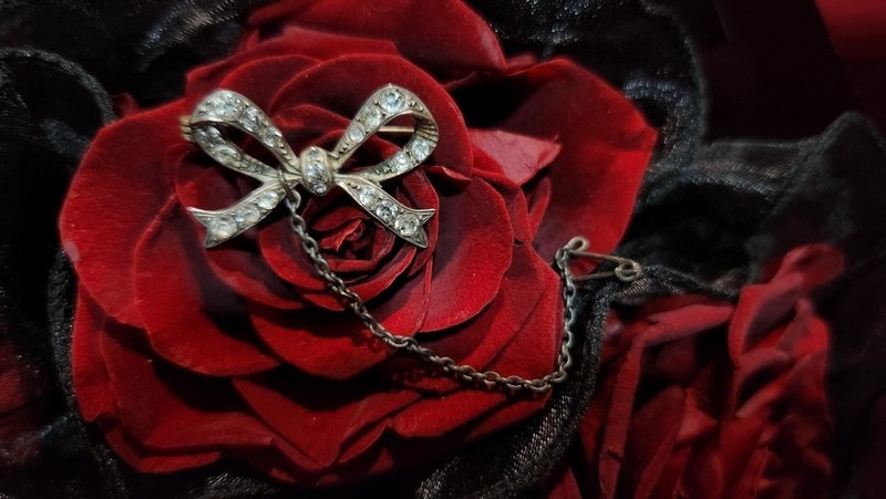 1920年代蝴蝶结欧美古董胸针【毕业礼物】圣诞礼盒 - 胸针 - 贵金属 银色