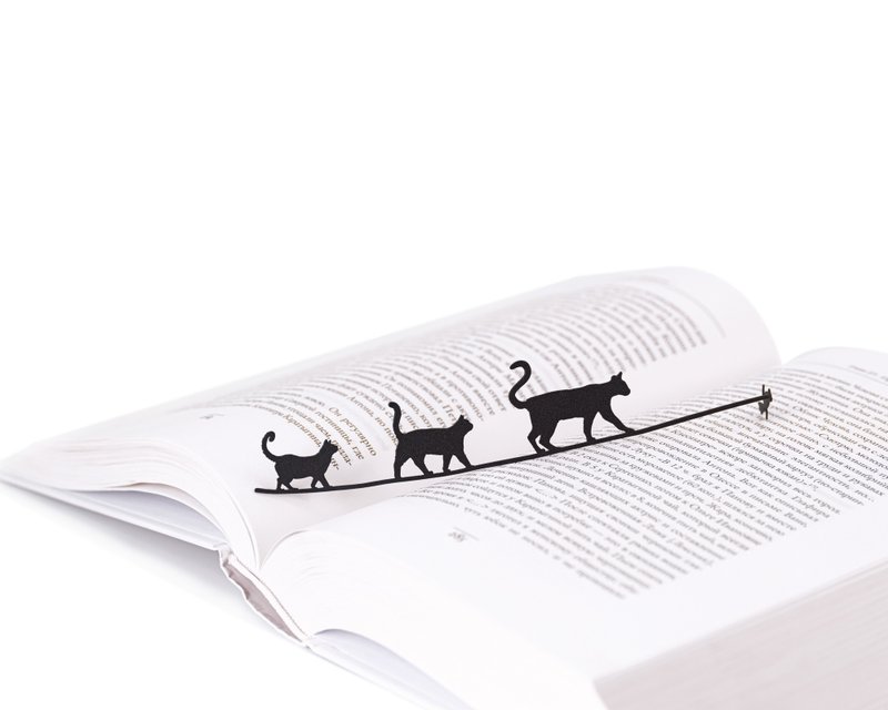 Bookmark Cats Tightrope Walkers - 书签 - 其他金属 黑色